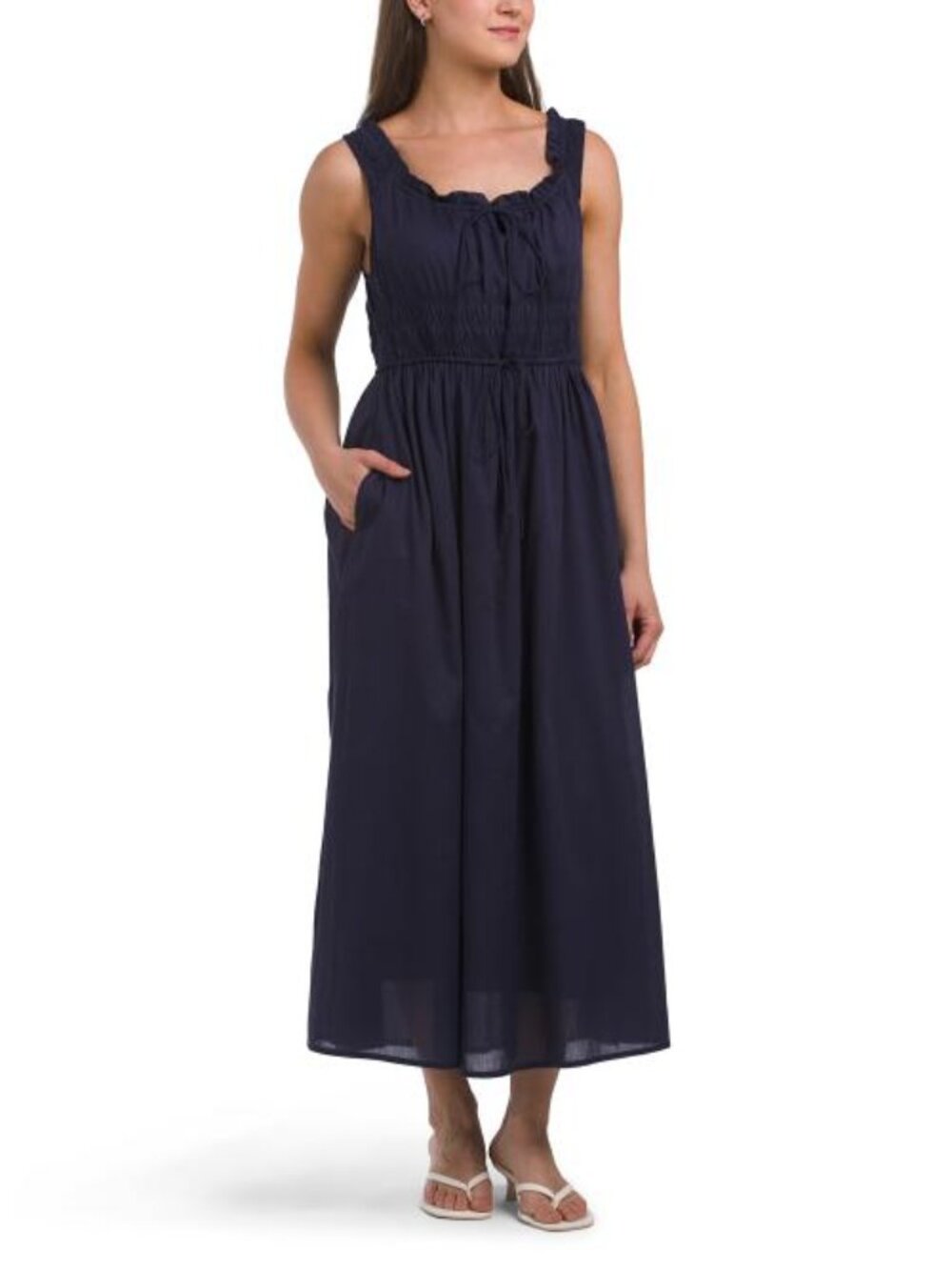 LEA Ruched Waist Maxi Dress